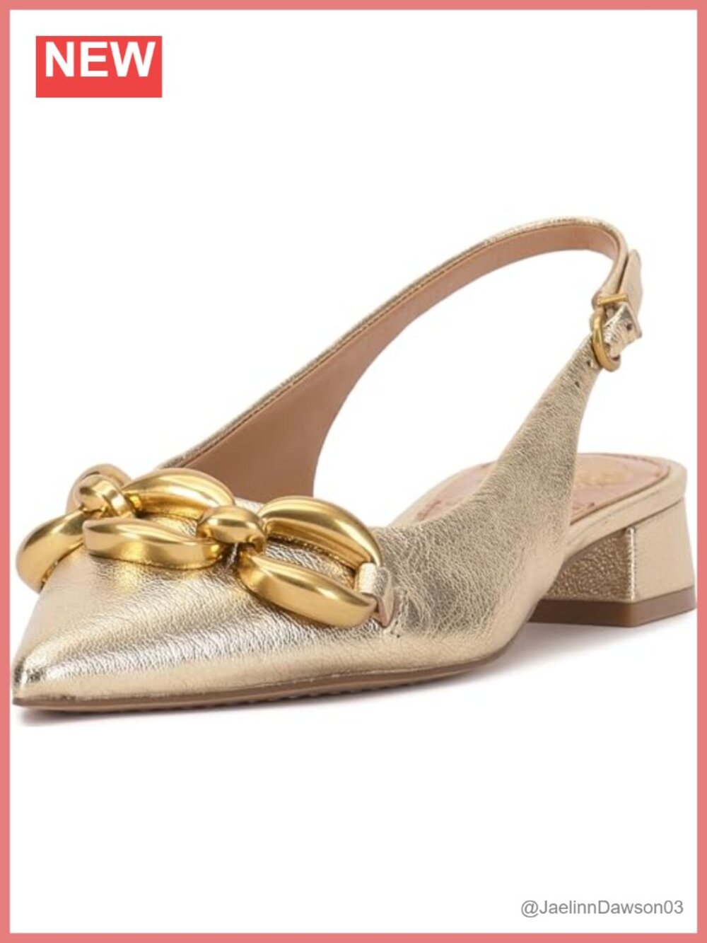 Vince Camuto Women's Valiey Leather Pointed Toe Block Heel Mule Slingback